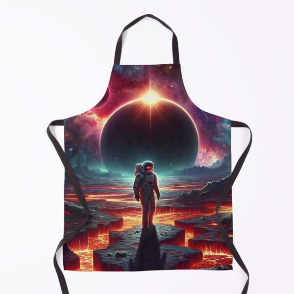 Item preview, Galactic Voyager: Astronaut Amidst Molten Planets and Cosmic Nebulae designed and sold by WickedAI.