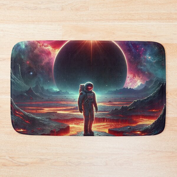 Item preview, Galactic Voyager: Astronaut Amidst Molten Planets and Cosmic Nebulae designed and sold by WickedAI.