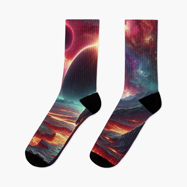 Item preview, Galactic Voyager: Astronaut Amidst Molten Planets and Cosmic Nebulae designed and sold by WickedAI.