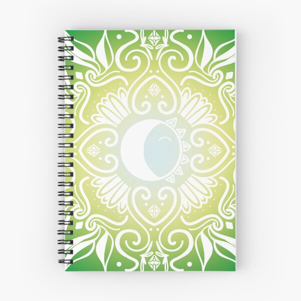 Item preview, Epicenter - sun and moon Mandala (White on Gradient variation) designed and sold by Kara Cooper.