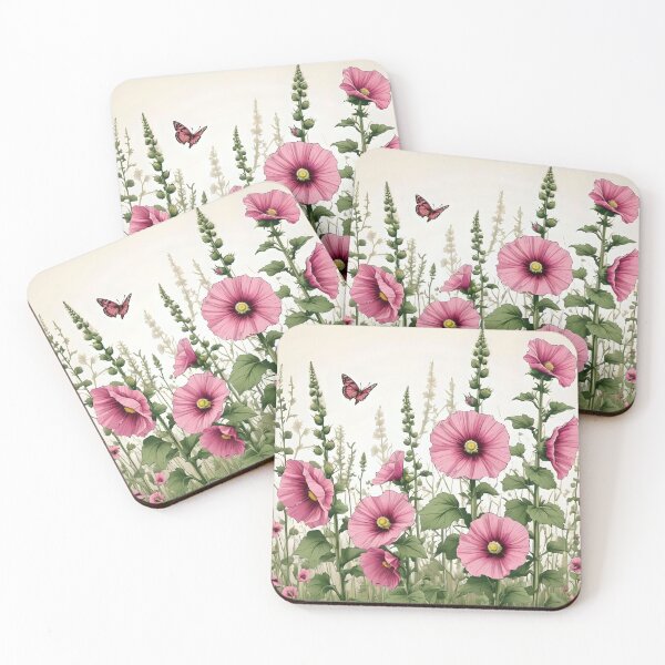 Item preview, Hollyhock Garden designed and sold by Ciervo Primavera.