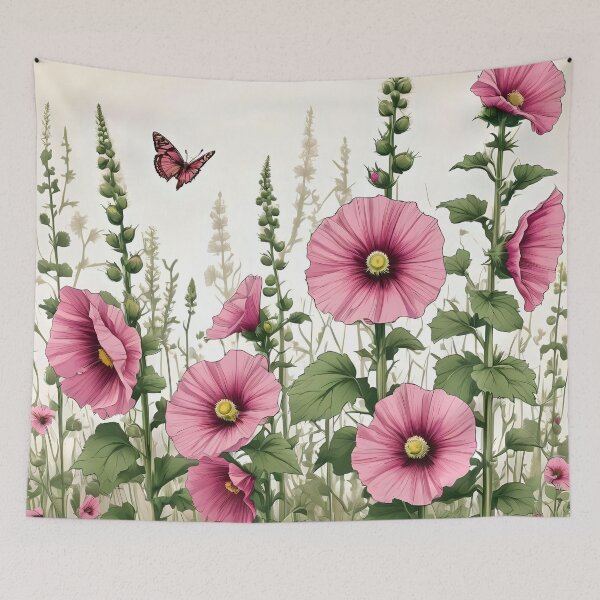 Item preview, Hollyhock Garden designed and sold by Ciervo Primavera.