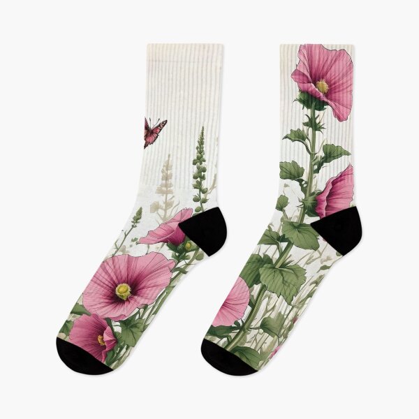 Item preview, Hollyhock Garden designed and sold by Ciervo Primavera.