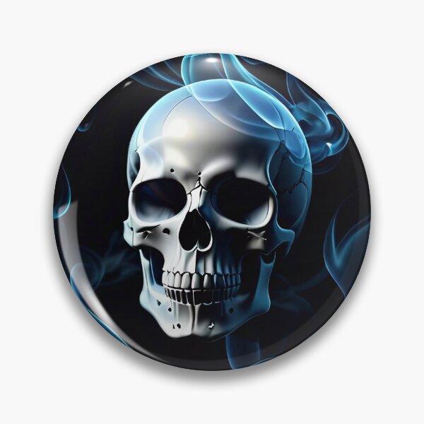 Artikelvorschau, Cool Blue Smoke Skull Art Pattern entworfen und verkauft von TheArtOfPat.
