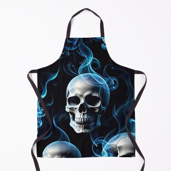 Aperçu de l'œuvre Cool Blue Smoke Skull Art Pattern créée et vendue par TheArtOfPat.