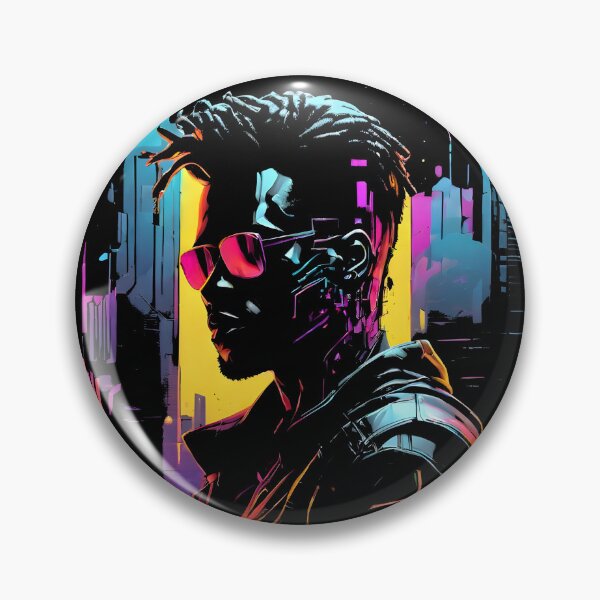Item preview, Cyberpunk Man Within The Urban Jungle designed and sold by Bomba Visual.