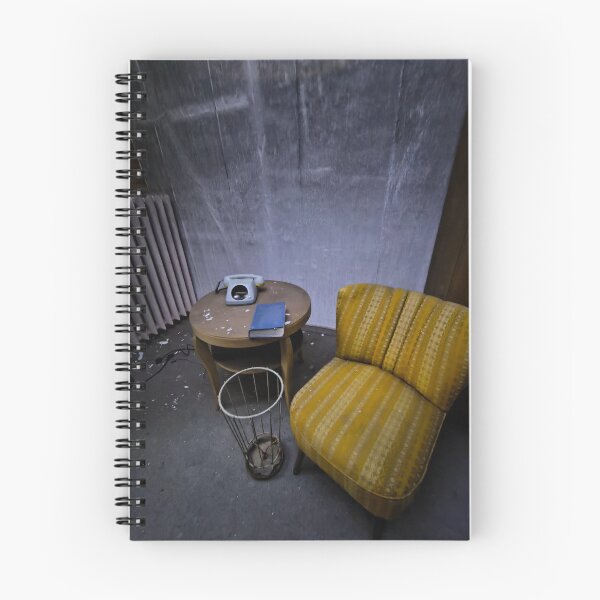 Item preview, Lostplace Photography old chair with nostalgic rotary dial telephone designed and sold by neorevoxos.