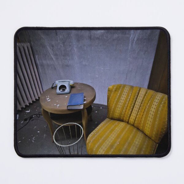 Item preview, Lostplace Photography old chair with nostalgic rotary dial telephone designed and sold by neorevoxos.