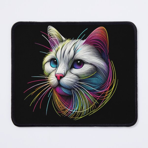 Item preview, A dazzling artistic painting of a cat illuminated in rainbow designed and sold by ROYAL-STAR.