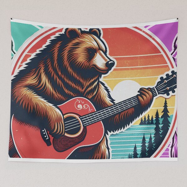 Item preview, Wild Rhythms: Retro Bear Rocker designed and sold by LordKingCipher.
