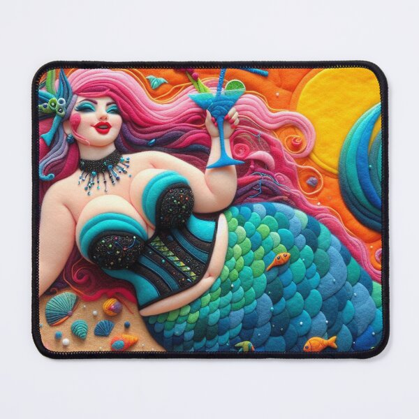 Item preview, Burlesque Mermaid on the Beach at Sunset designed and sold by FairytalePress.