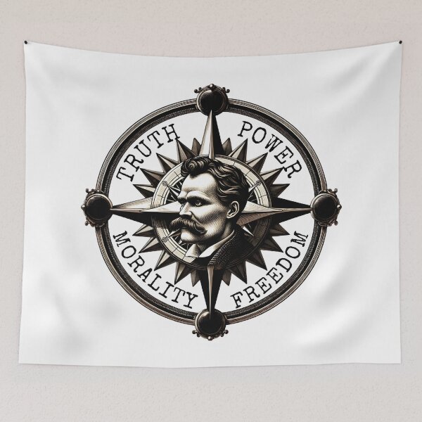 Item preview, Nietzschean Compass - Philosophical Directions Art. Philosophy compass. designed and sold by Unitepeople.