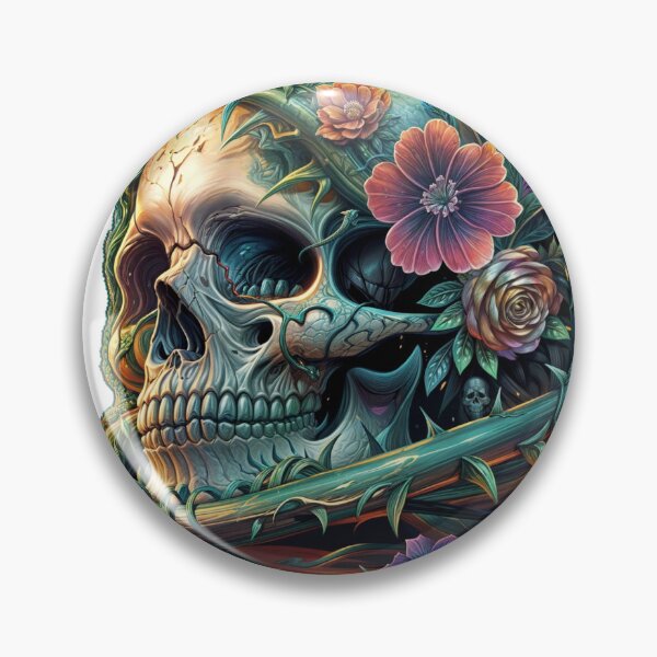 Item preview, Poison ivy and flowers on the skull designed and sold by MrDaveLancz.