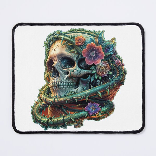 Item preview, Poison ivy and flowers on the skull designed and sold by MrDaveLancz.