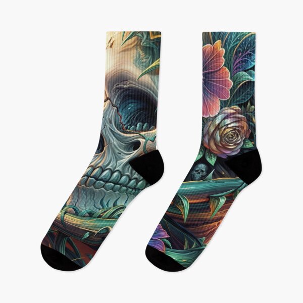 Item preview, Poison ivy and flowers on the skull designed and sold by MrDaveLancz.