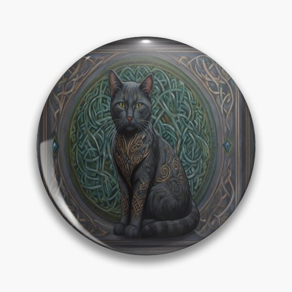 Item preview, Cat Animal Art Celtic Knot designed and sold by druidwolfart.