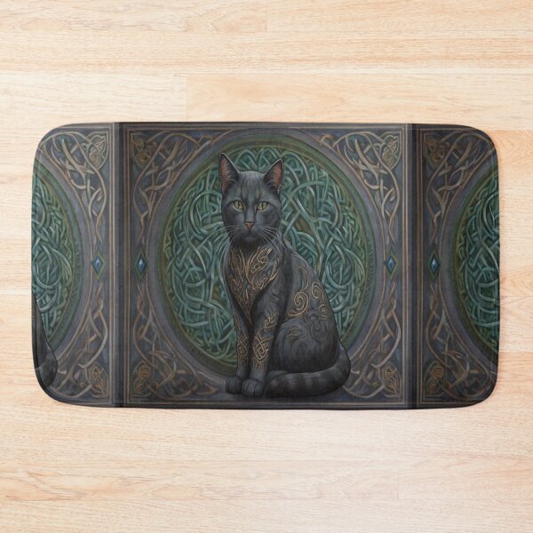 Item preview, Cat Animal Art Celtic Knot designed and sold by druidwolfart.