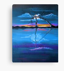 Original Blue Reflection landscape by ANGIECLEMENTINE Canvas Print