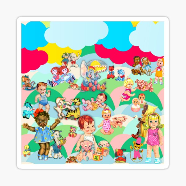Item preview, Babes in toy land! Collage art. designed and sold by CirqueBizerk.
