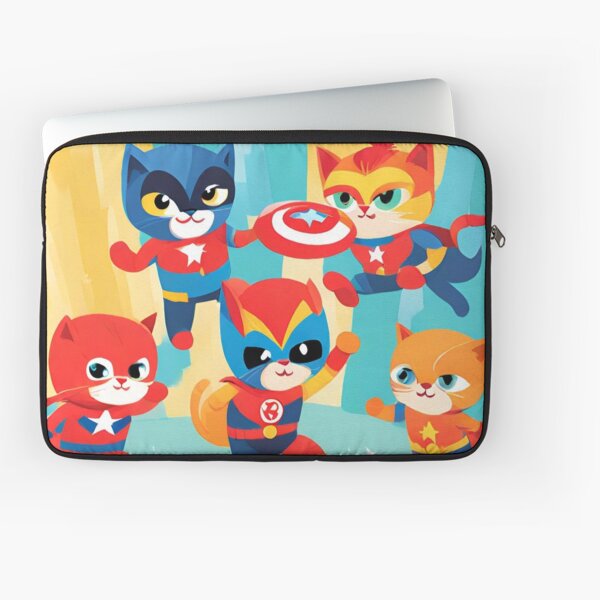 Item preview, Cats as Superheroes Mac Book Air Sleeve designed and sold by IsntThatNiche.