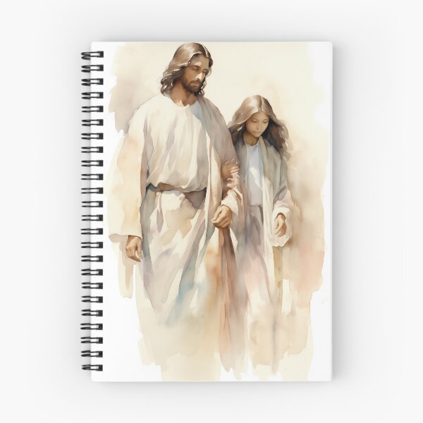 Item preview, Jesus Christ Guiding Her Home Watercolor Painting designed and sold by AdamesArtStudio.