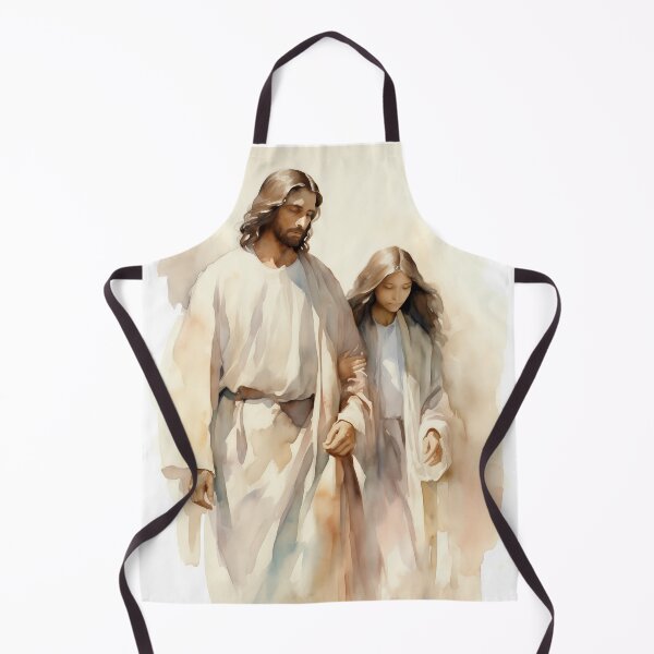 Item preview, Jesus Christ Guiding Her Home Watercolor Painting designed and sold by AdamesArtStudio.