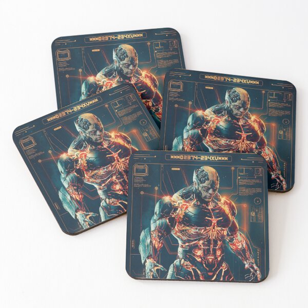 Item preview, Cyborg poster with technical diagram designed and sold by MrDaveLancz.
