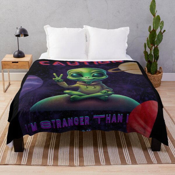 Item preview, Caution, I'm Stranger Than I Look Alien Poster designed and sold by Digital-Fusion.