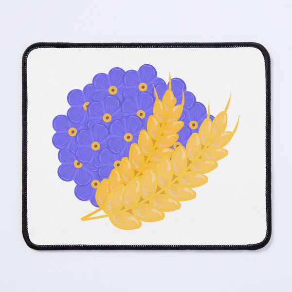 Item preview, Wheat and blue flowers designed and sold by OM-lova.
