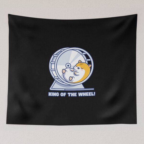 Item preview, King of the wheel hamster funny gift for pet owners designed and sold by CreateRabbits.