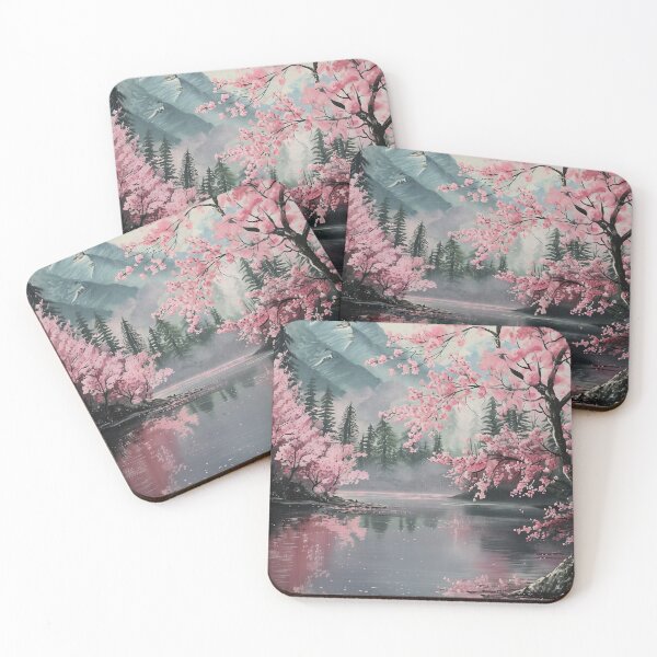 Item preview, Blossoms in Bloom: Japanese Cherry Trees in Traditional Canvas Painting designed and sold by Mullet Monkey.