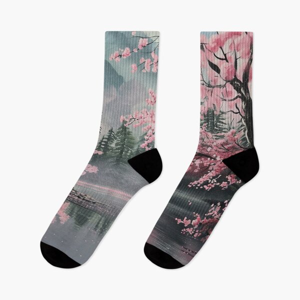 Item preview, Blossoms in Bloom: Japanese Cherry Trees in Traditional Canvas Painting designed and sold by Mullet Monkey.