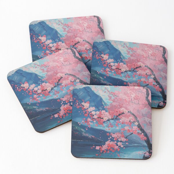 Item preview, Sakura Splendor: Traditional Canvas Art of Japanese Cherry Blossoms, Showcasing a Serene Landscape designed and sold by Mullet Monkey.