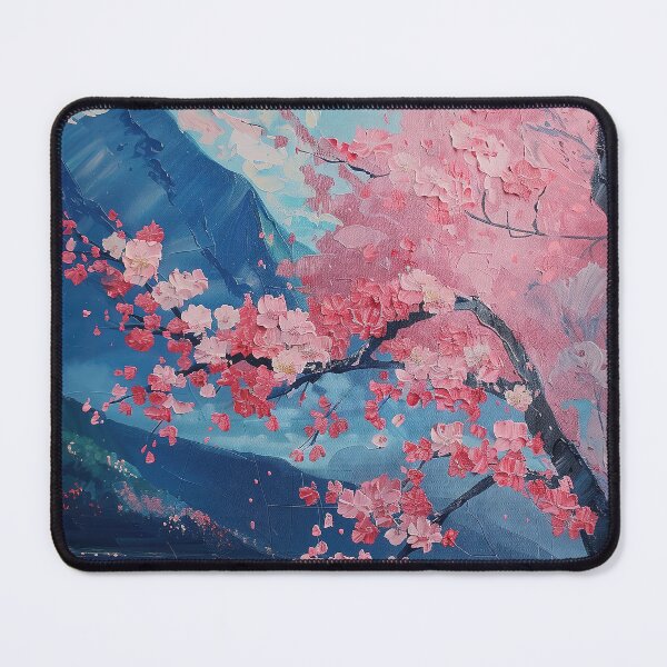 Item preview, Sakura Splendor: Traditional Canvas Art of Japanese Cherry Blossoms, Showcasing a Serene Landscape designed and sold by Mullet Monkey.