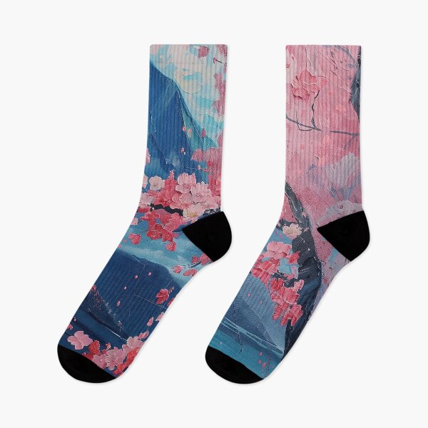 Item preview, Sakura Splendor: Traditional Canvas Art of Japanese Cherry Blossoms, Showcasing a Serene Landscape designed and sold by Mullet Monkey.