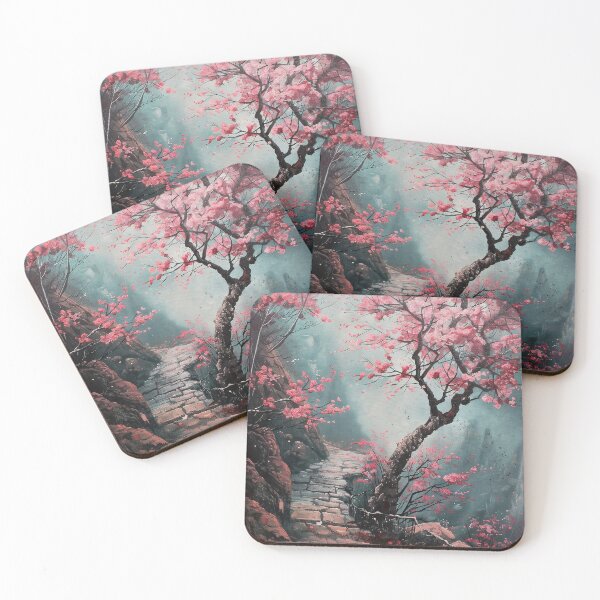 Item preview, Canvas Symphony: Japanese Cherry Blossoms in Traditional Painting, Harmonizing Nature's Elegance with Japan's Scenic Landscape designed and sold by Mullet Monkey.