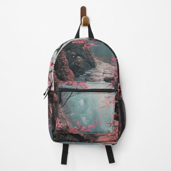 Item preview, Canvas Symphony: Japanese Cherry Blossoms in Traditional Painting, Harmonizing Nature's Elegance with Japan's Scenic Landscape designed and sold by Mullet Monkey.