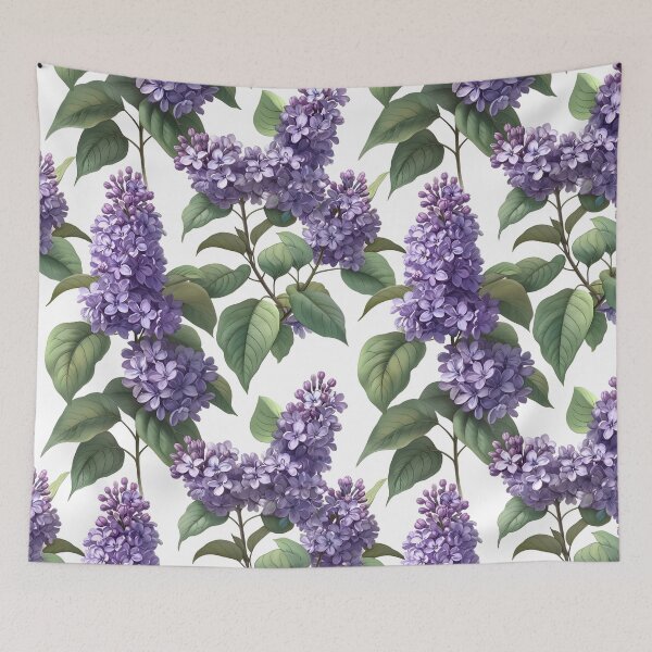 Item preview, Branches of blooming flowers on white background designed and sold by SophieClimaArt.