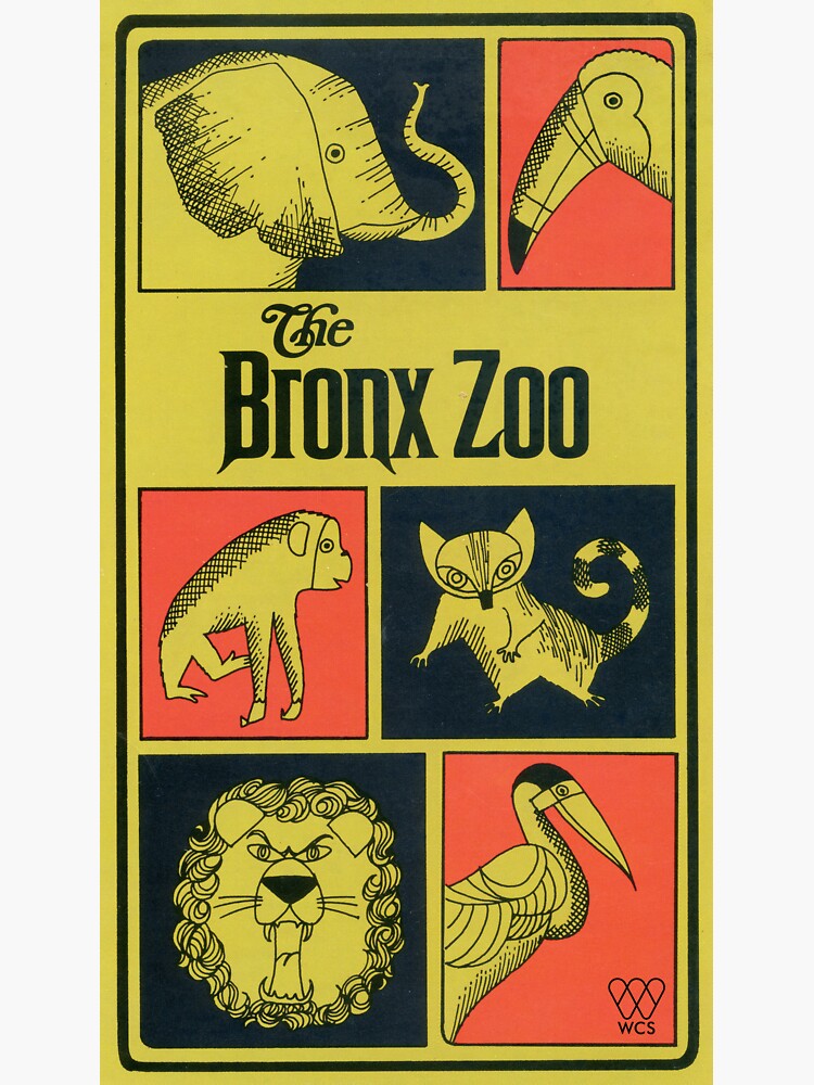 Thumbnail 3 of 3, Sticker, 1970s Bronx Zoo Graphic designed and sold by WCS-Archives.
