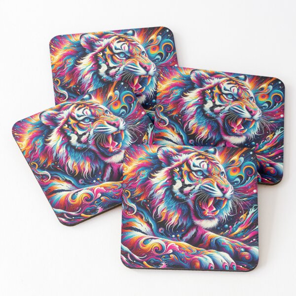 Item preview, "Psychedelic Cosmic Tiger" designed and sold by Azarare.