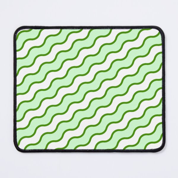 Item preview, Green & White Alternating Color Wave Lines Prolific Pattern designed and sold by Alchemy-A-La-G.