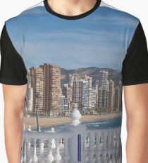 View of Benidorm from the Balcon del Mediterraneo Graphic T-Shirt