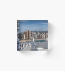 View of Benidorm from the Balcon del Mediterraneo Acrylic Block