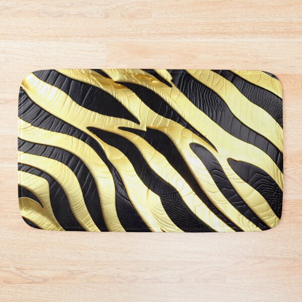 Item preview, Abstract Golden Zebra Skin Pattern designed and sold by TheArtOfPat.