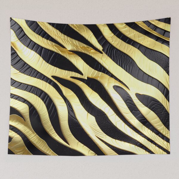 Item preview, Abstract Golden Zebra Skin Pattern designed and sold by TheArtOfPat.