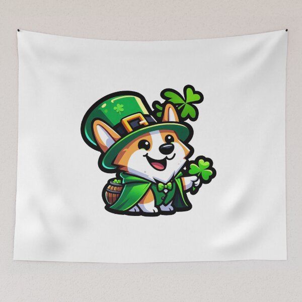 Item preview, st patrick corgi designed and sold by FerdiEverywhere.