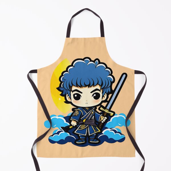 Item preview, Little cartoon samurai with blue hair designed and sold by AD-Digital-Art.