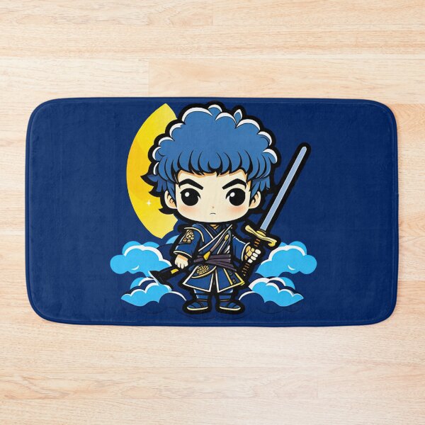 Item preview, Little cartoon samurai with blue hair designed and sold by AD-Digital-Art.
