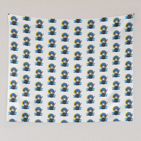 Item preview, Little cartoon samurai with blue hair designed and sold by AD-Digital-Art.