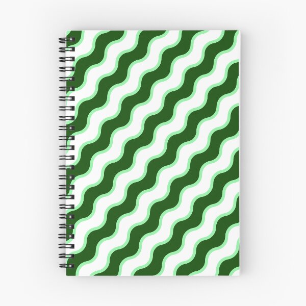 Item preview, Green & Mint Alternating Color Wave Lines Prolific Pattern designed and sold by Alchemy-A-La-G.